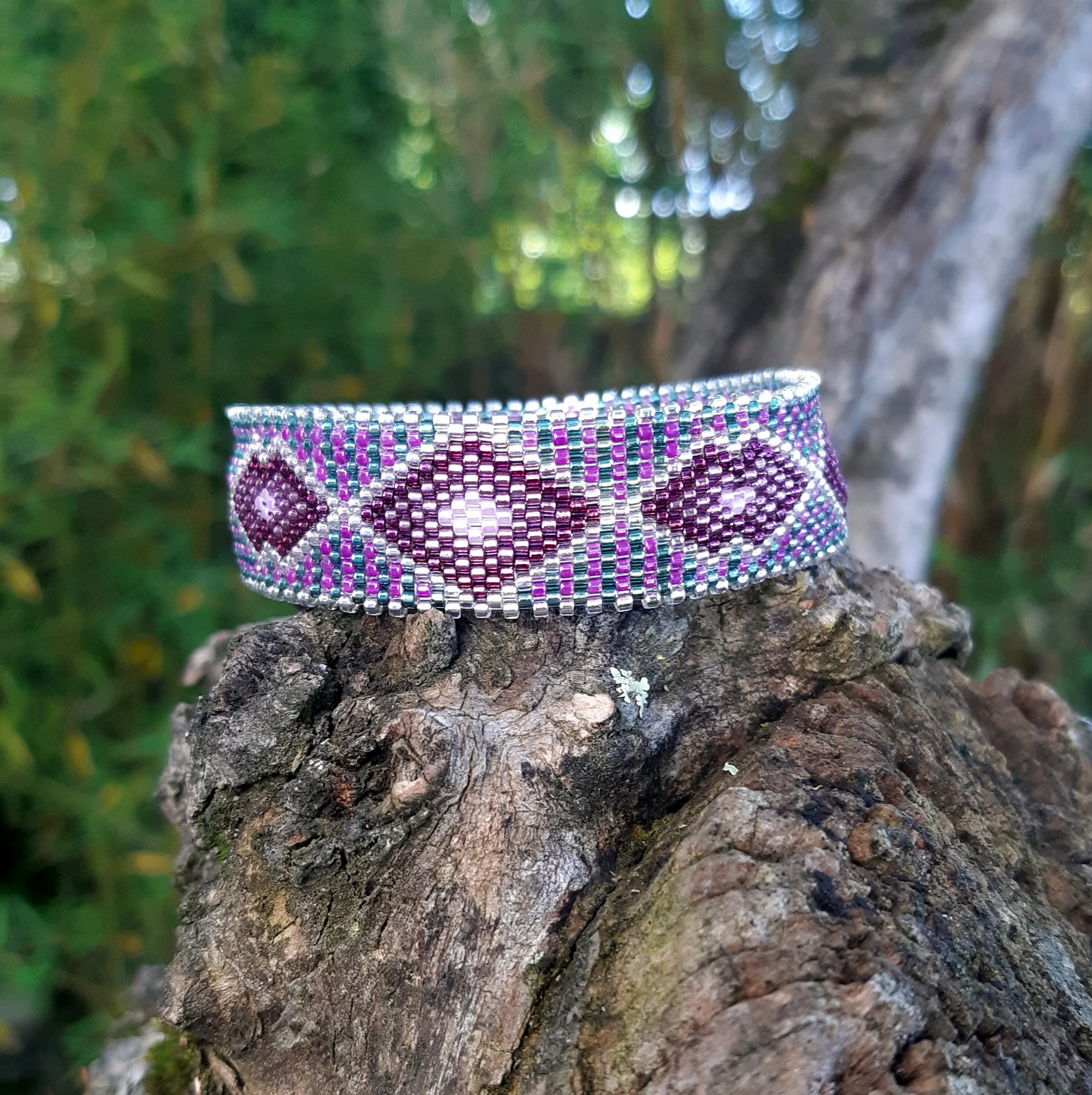 Vertical Peyote Pattern - Bracelet ROYAL - 3 Bracelets – Image 4