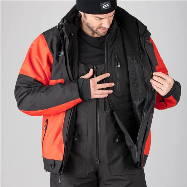 MANTEAU MOTONEIGE 3 EN 1 HOMME, CONQUER ROUGE – Image 3