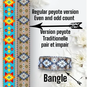 DIY Vertical Peyote Pattern - Bracelet UXMAL