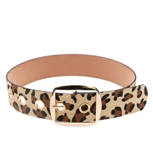 Ceinture Léopard Femme à Œillets