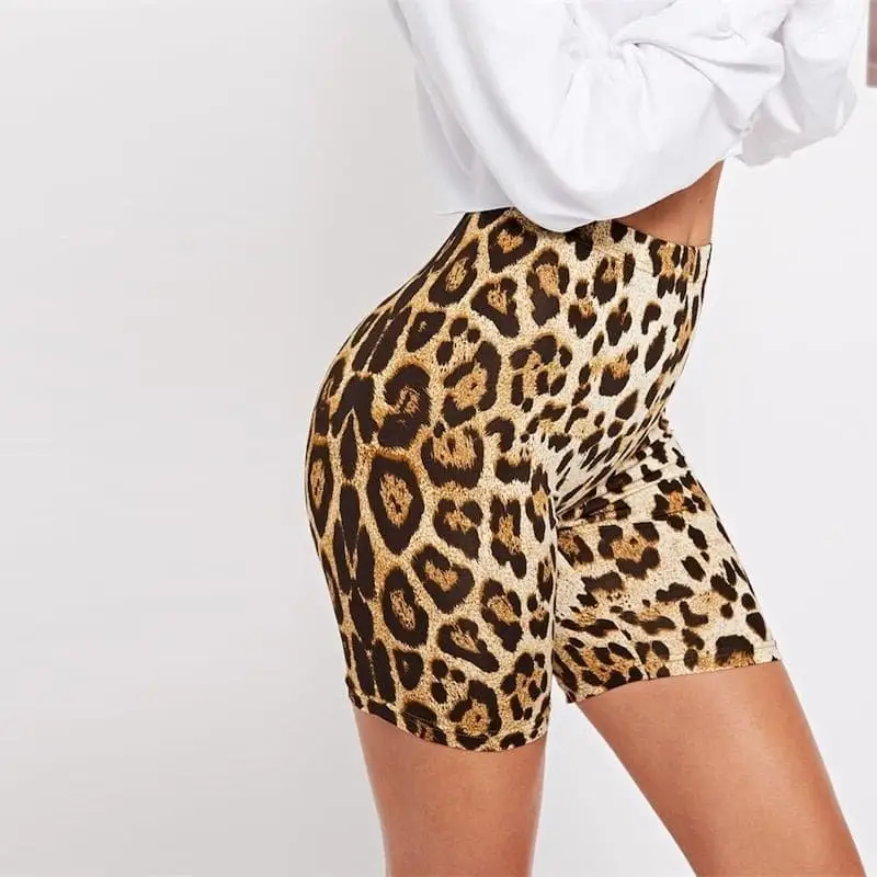 Legging Léopard Cycliste Beige – Image 3
