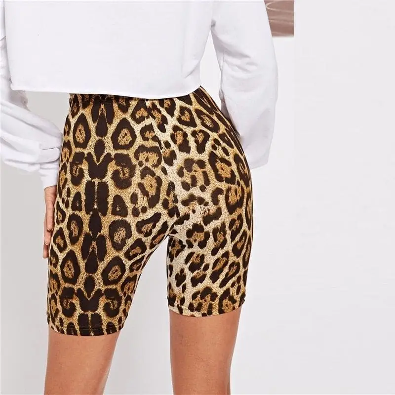 Legging Léopard Cycliste Beige – Image 4