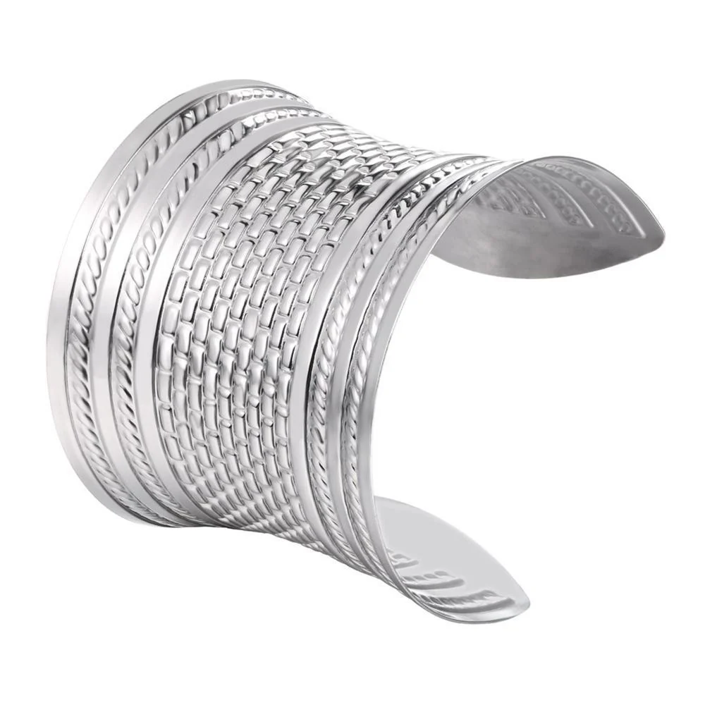 MANCHETTE DORÉE FEMME - (BRACELET ACIER) – Image 2