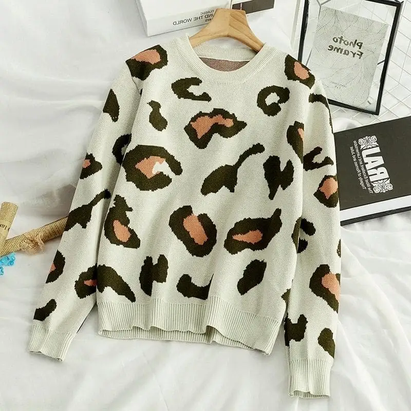 Pull Amour Léopard Beige – Image 2