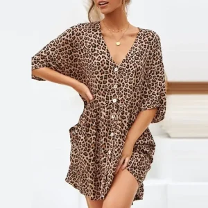 Robe Chemise Léopard Eté