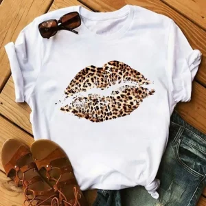 T-Shirt Léopard Bouche Motif 2